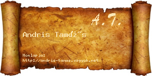 Andris Tamás névjegykártya