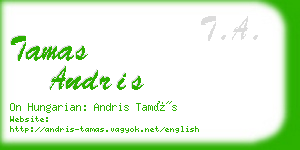 tamas andris business card